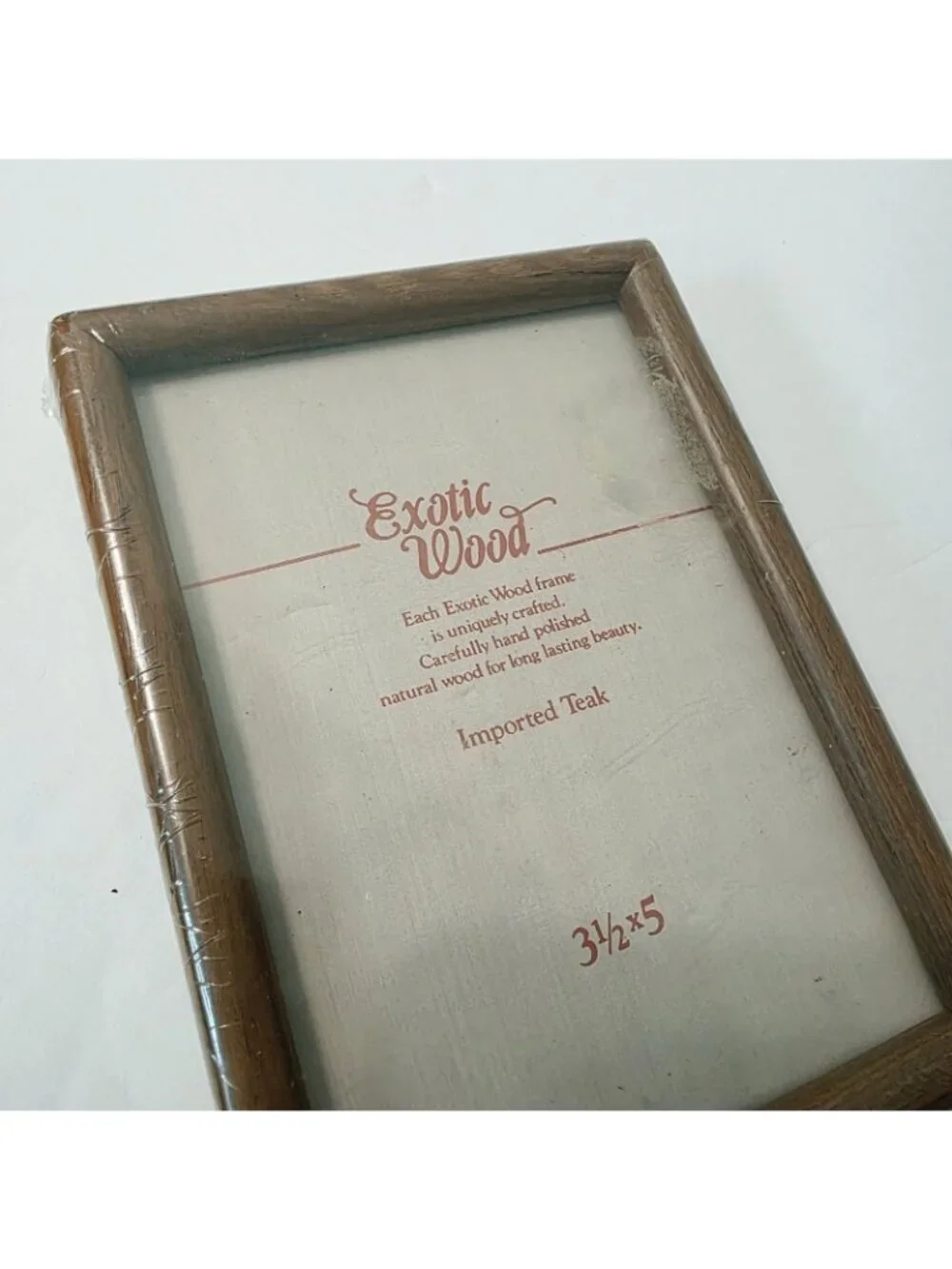 Vtg Intercraft Imported Teak Wood Free Standing Wall Photo Picture Frame 5 x 4